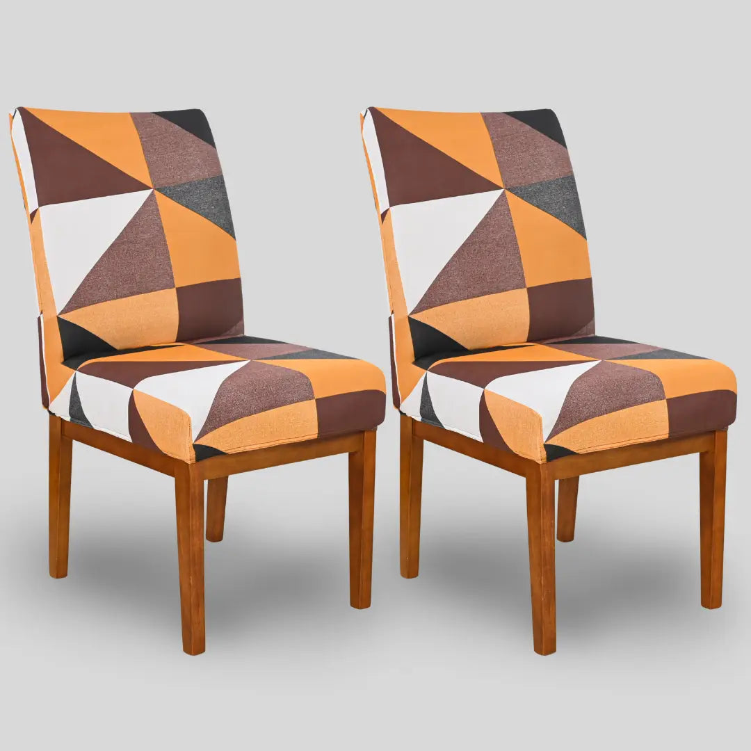 Kit 2 Capa Cadeira Geo Retrô - Oferta Cross