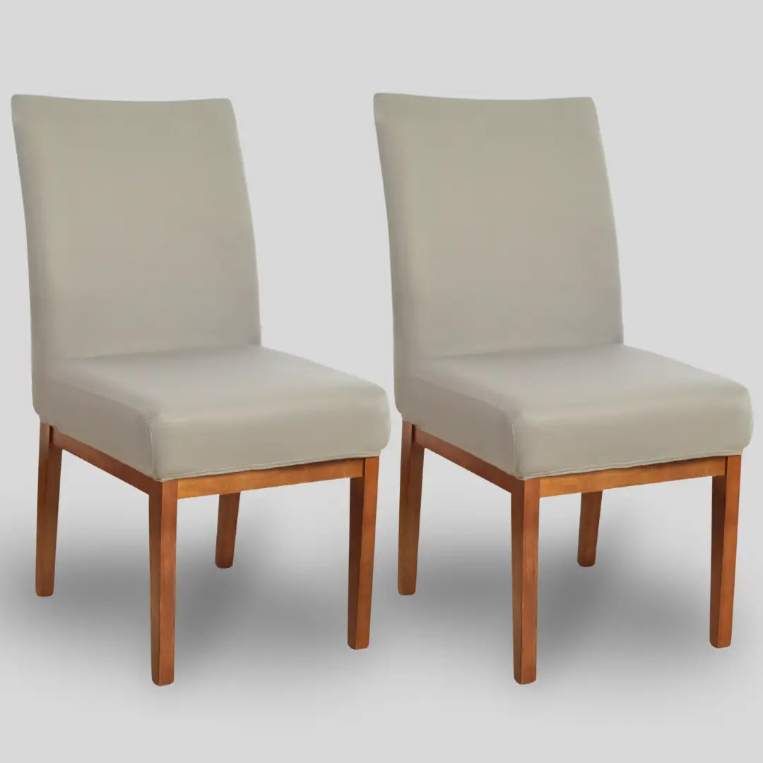 Kit 2 Capa Cadeira Cinza Claro - Oferta Cross