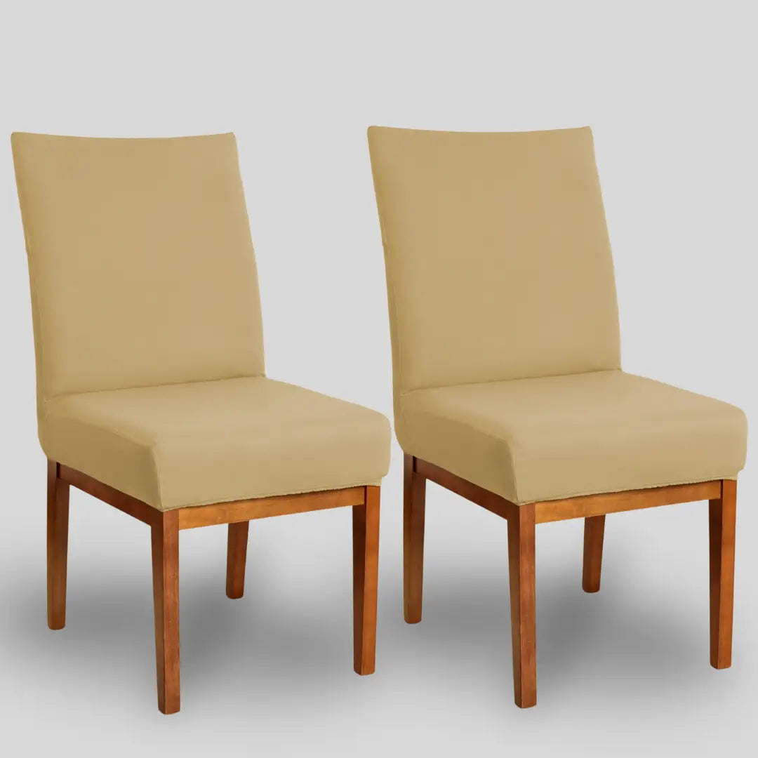 Kit 2 Capa Cadeira Bege - Oferta Cross