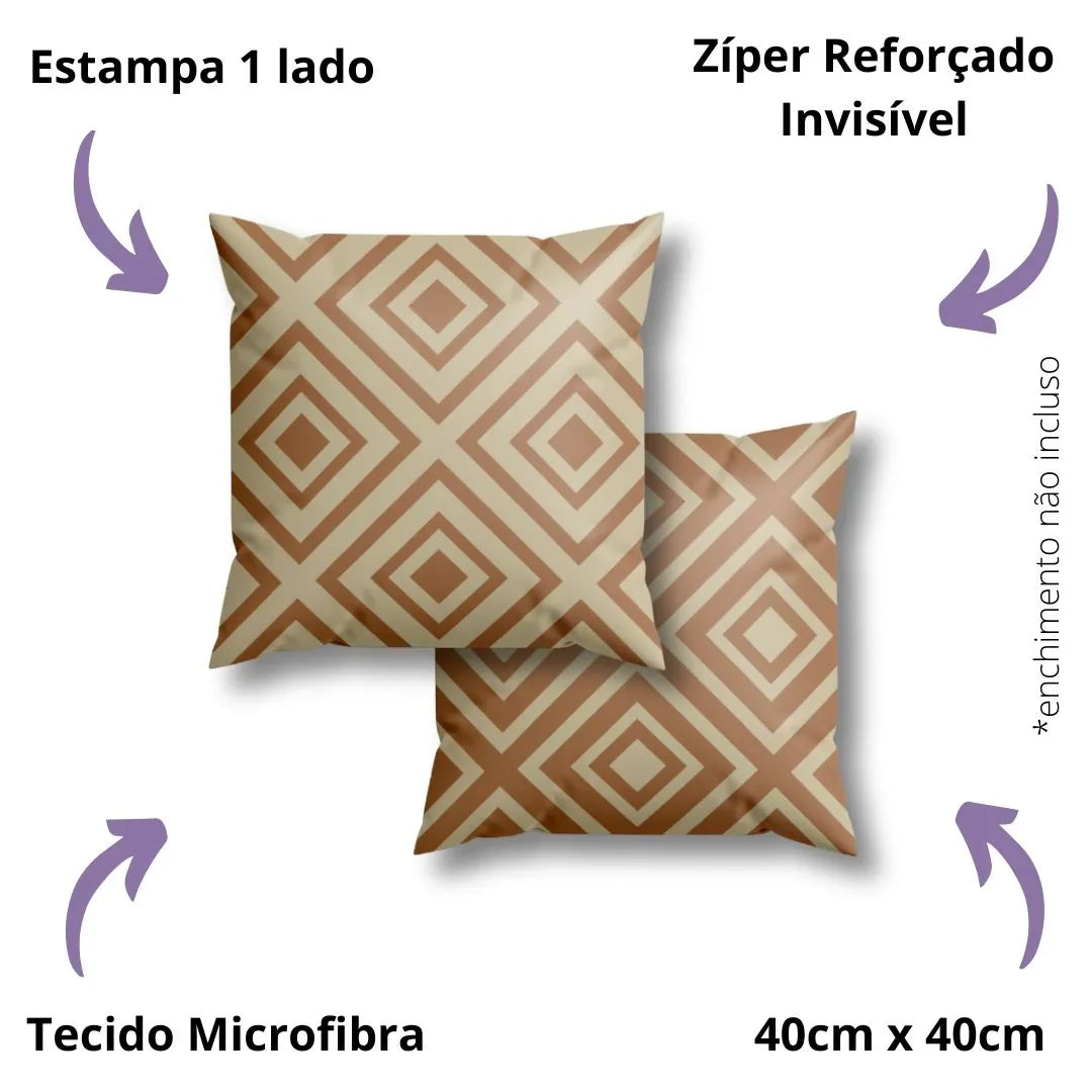Kit 2 Capas de Almofadas Modern Print - Duna