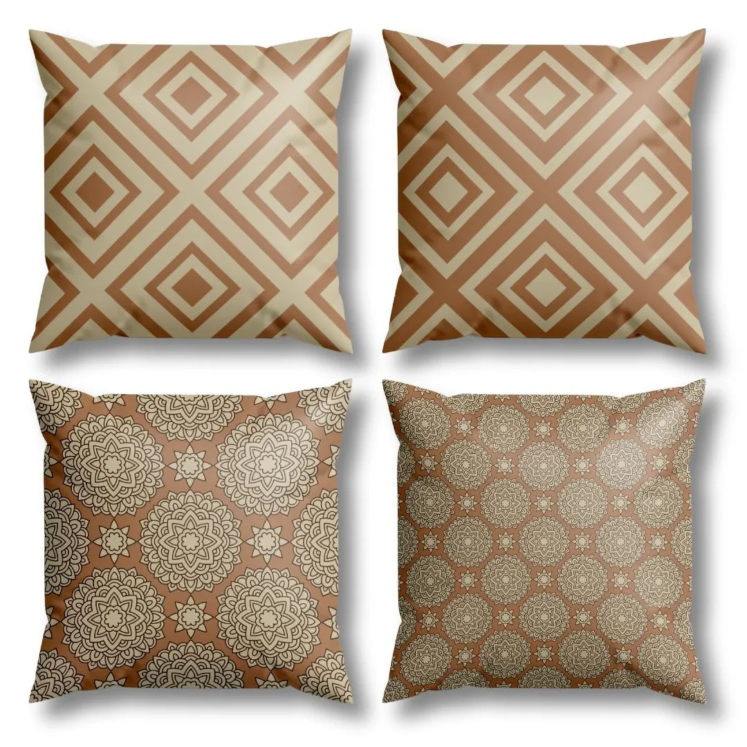 Kit 4 Capas de Almofadas Modern Print - Conforto