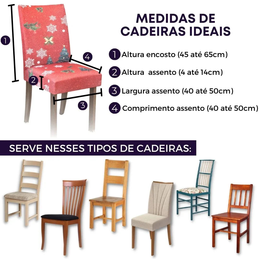 Capa de Cadeira de Natal  - Bom Noel