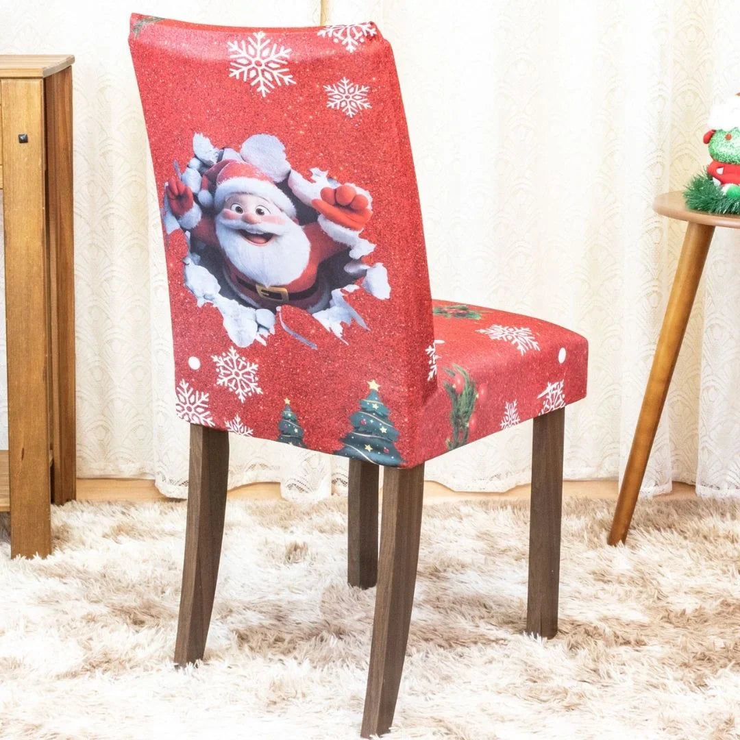 Capa de Cadeira de Natal  - Bom Noel