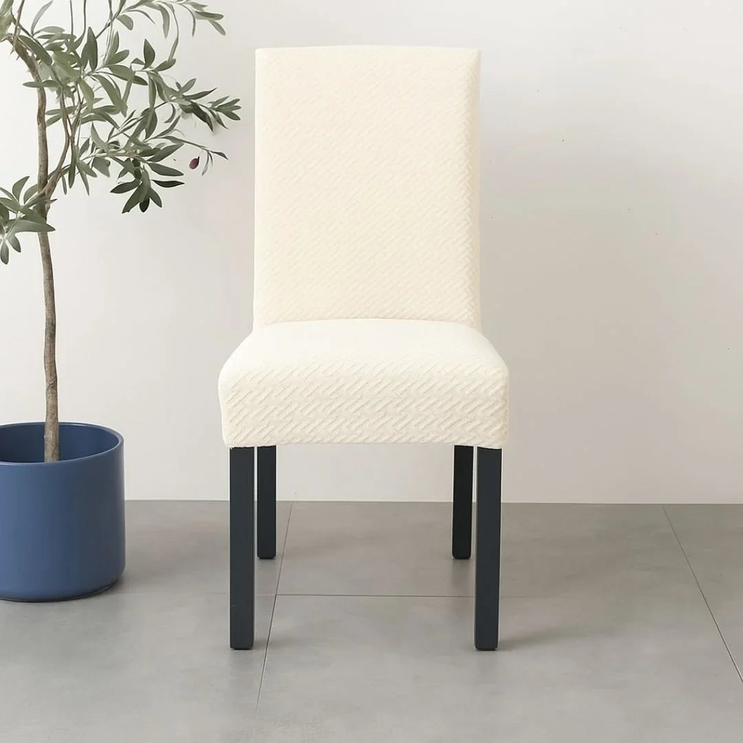 Capa Protetora Cadeira Jacquard - Creme