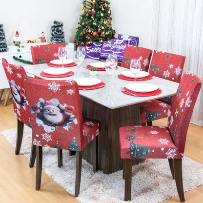 Capa de Cadeira de Natal  - Bom Noel