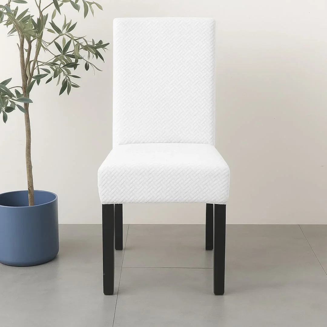Capa Protetora Cadeira Jacquard - Branco