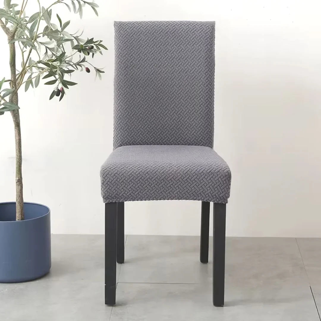 Capa Protetora Cadeira Jacquard - Cinza Claro