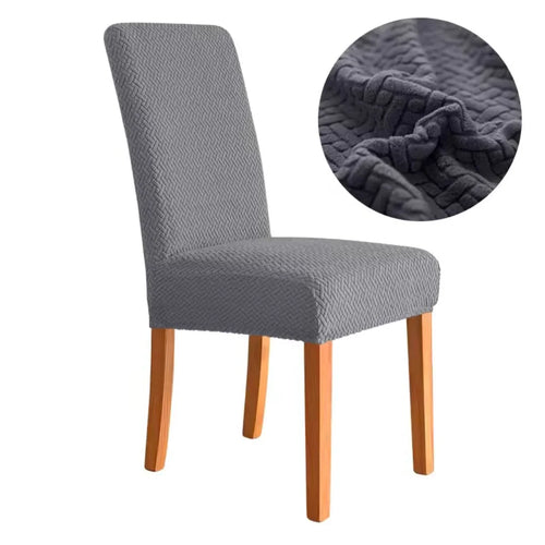 Capa Protetora Cadeira Jacquard - Cinza Escuro