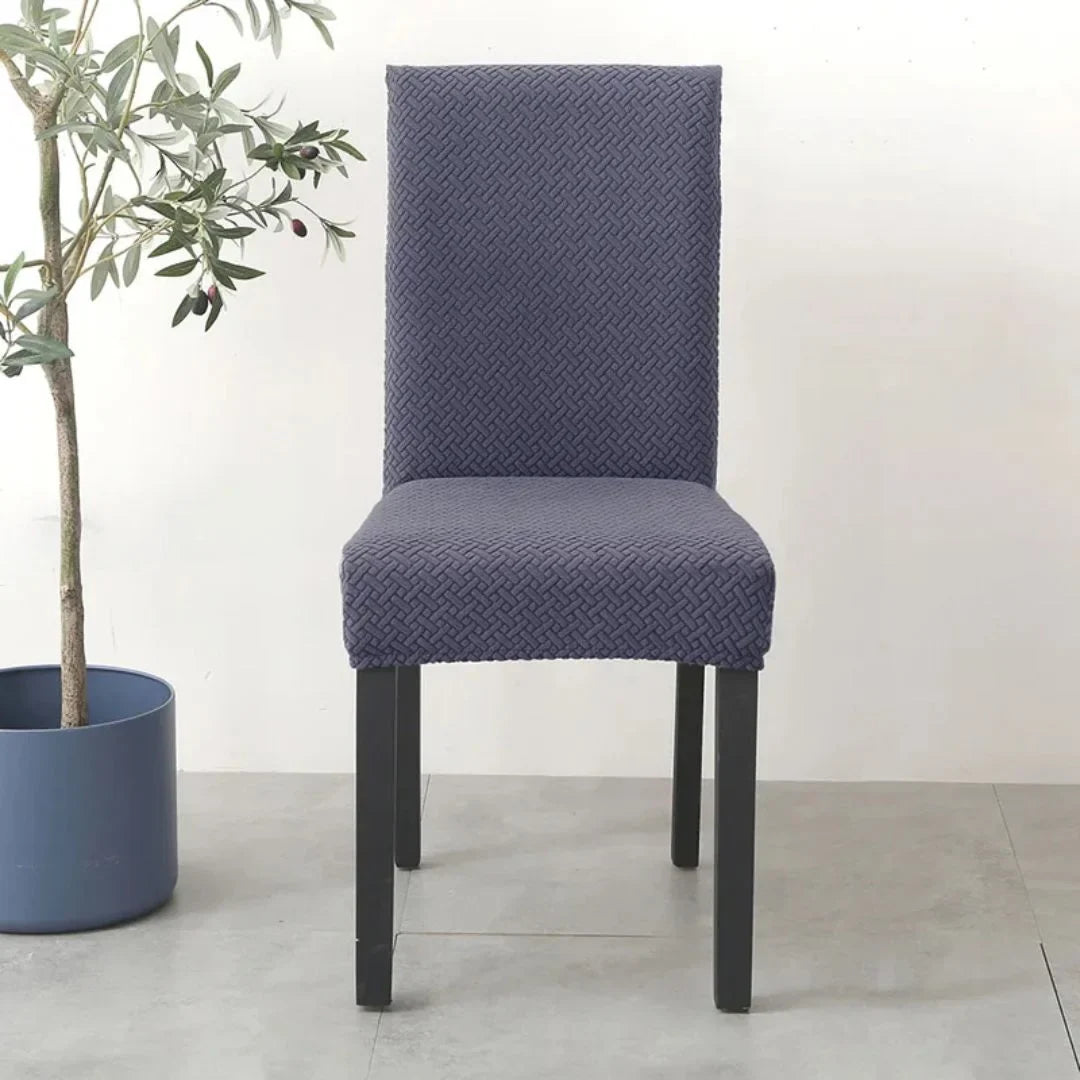 Capa Protetora Cadeira Jacquard - Cinza Escuro