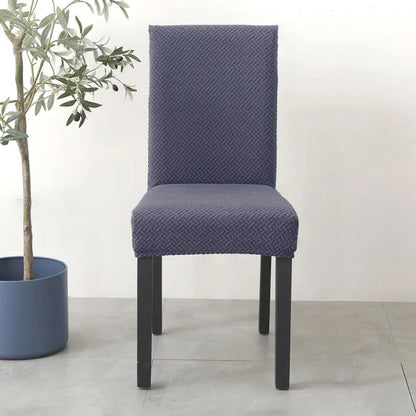 Capa Protetora Cadeira Jacquard - Cinza Escuro