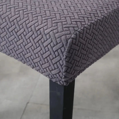 Capa Protetora Cadeira Jacquard - Cinza Escuro