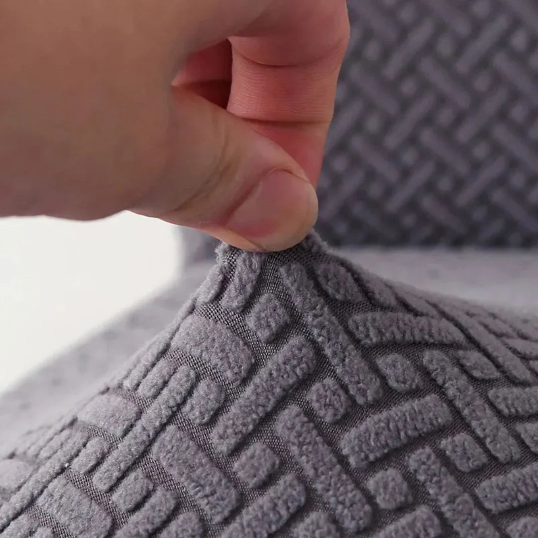 Capa Protetora Cadeira Jacquard - Cinza Escuro