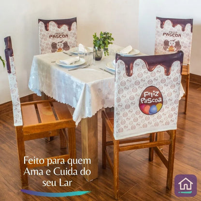 Capa para Encosto de Cadeira - Coelho Feliz