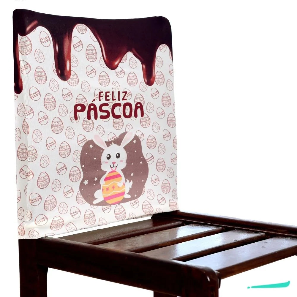 Capa para Encosto de Cadeira - Coelho Feliz