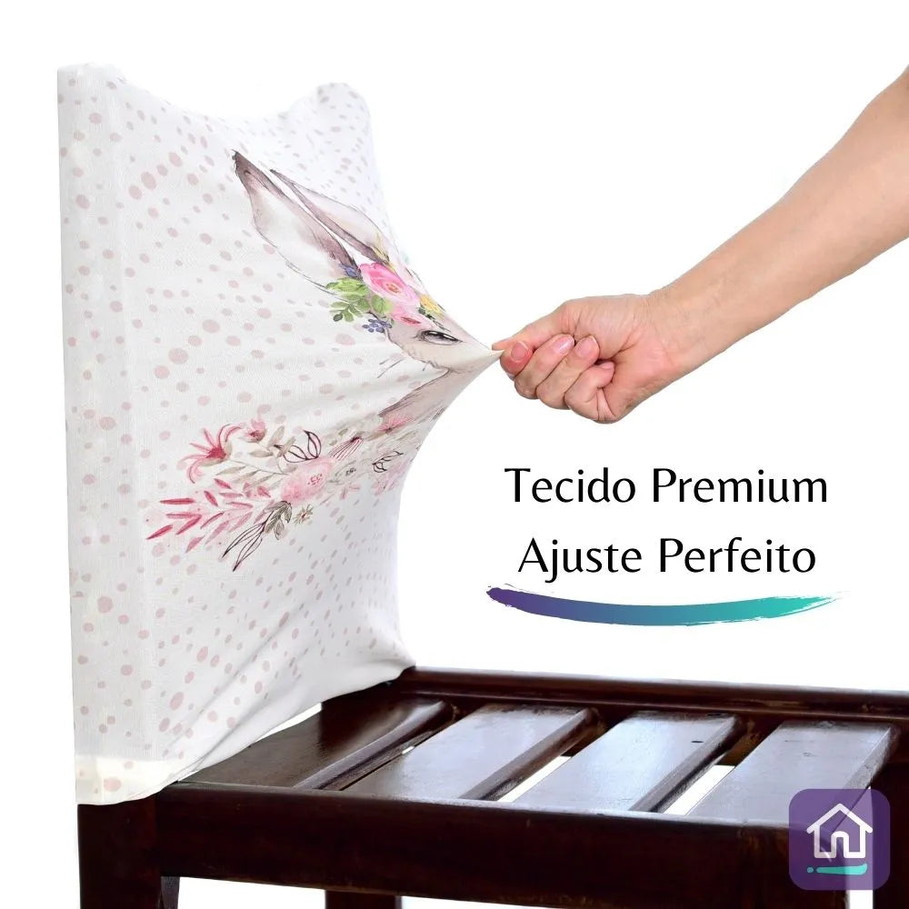 Capa para Encosto de Cadeira - Feliz Páscoa