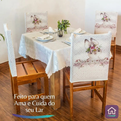 Capa para Encosto de Cadeira - Feliz Páscoa