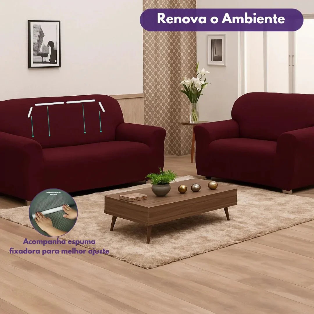 Capa de Sofá Elastex - Marsala