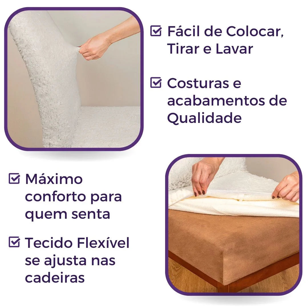 Capa Cadeira Confort Max - Creme