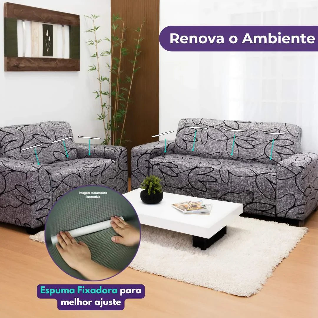 Capa de Sofá Elastex - Florata