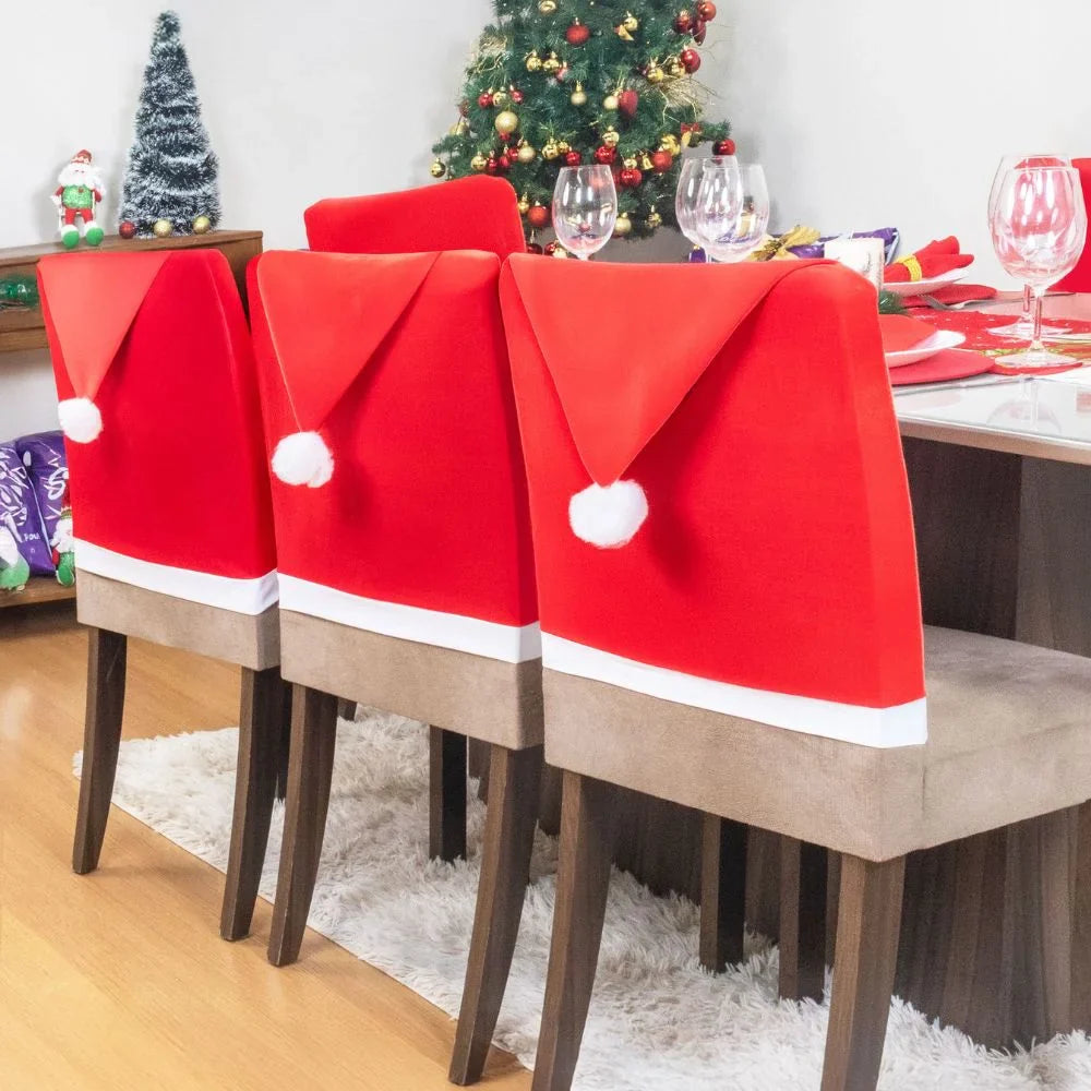 Capa Encosto Cadeira Natal Elastex - Gorro Noel