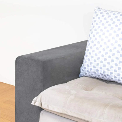 Capa para Braço de Sofá Suede Confort  Kit 2 - Cinza Chumbo