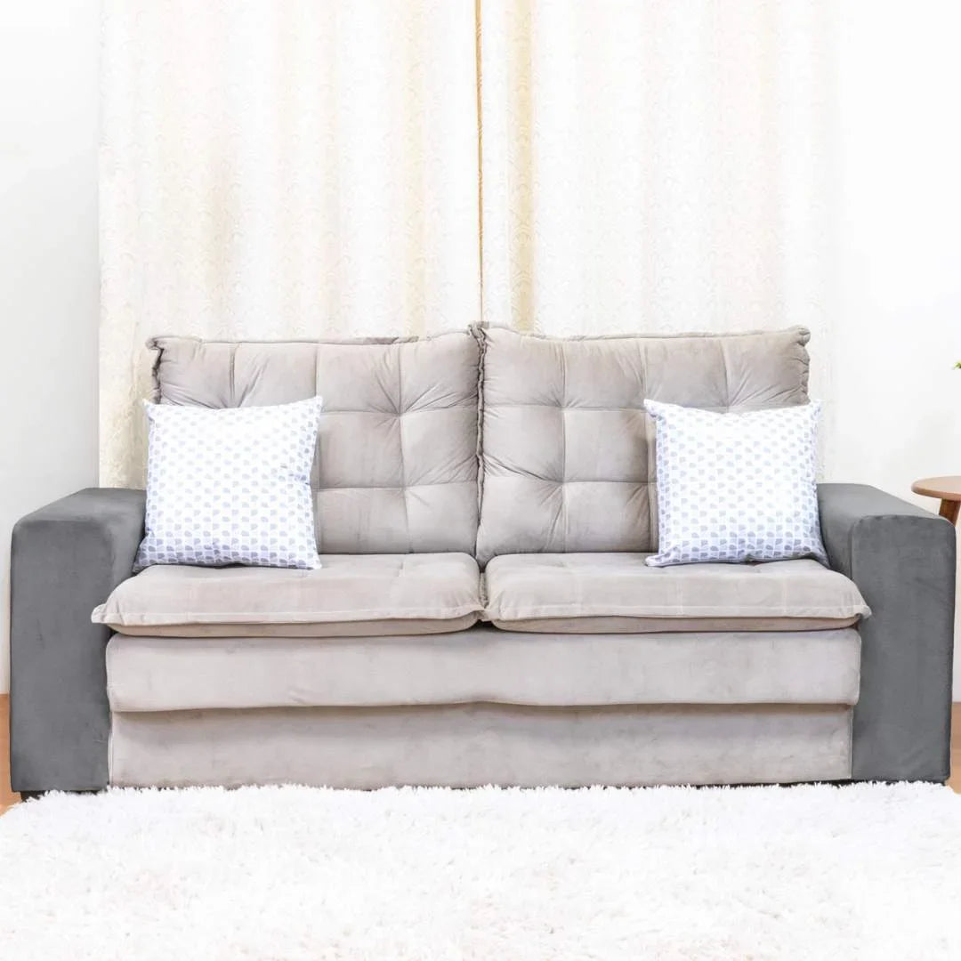 Capa para Braço de Sofá Suede Confort  Kit 2 - Cinza Chumbo