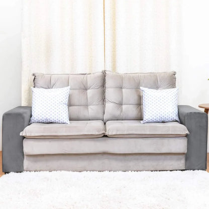 Capa para Braço de Sofá Suede Confort  Kit 2 - Cinza Chumbo