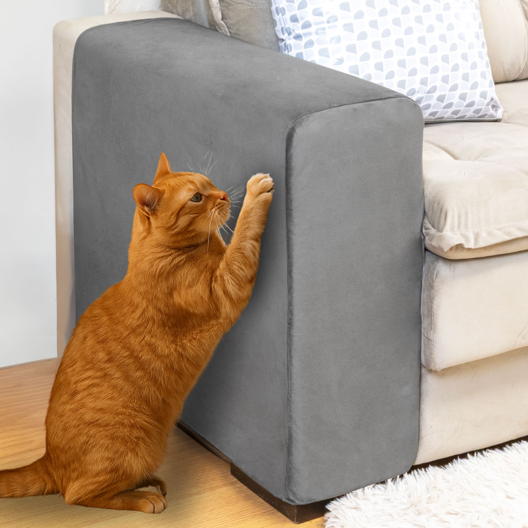 Capa para Braço de Sofá Suede Confort  Kit 2 - Cinza Chumbo