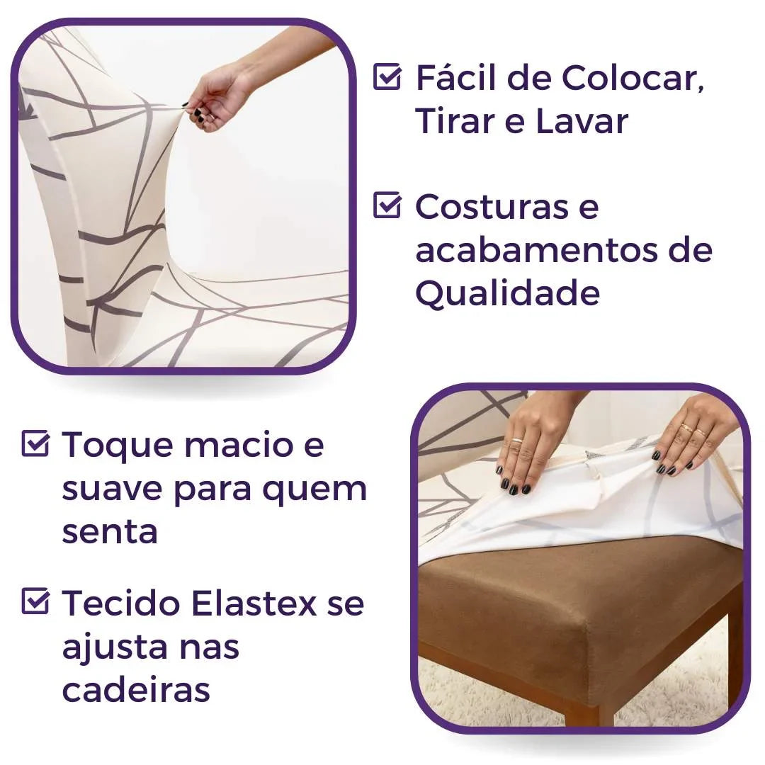 Capa Para Cadeira de Jantar - Serena