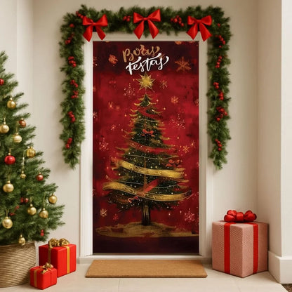 Capa Para Porta Natal - Árvore Natalina