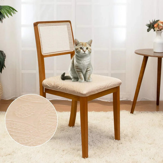 Capa Assento Cadeira Arranhão Gato Acolchoada - Avelã