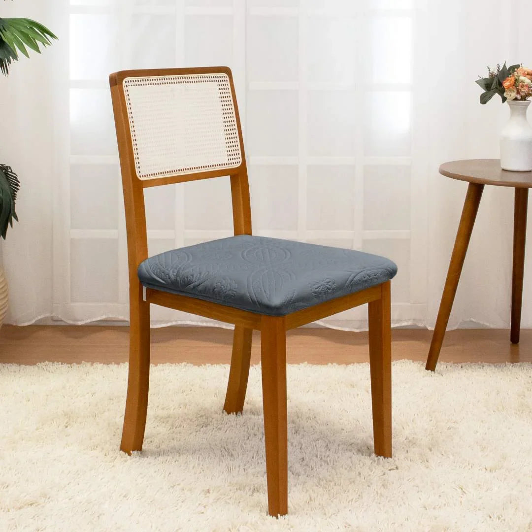 Capa Assento Cadeira Arranhão Gato Acolchoada - Chumbo