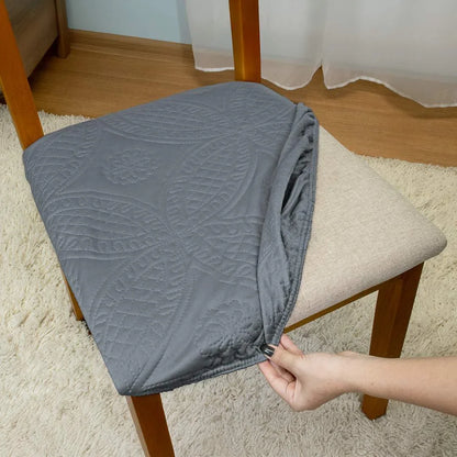 Capa Assento Cadeira Arranhão Gato Acolchoada - Chumbo