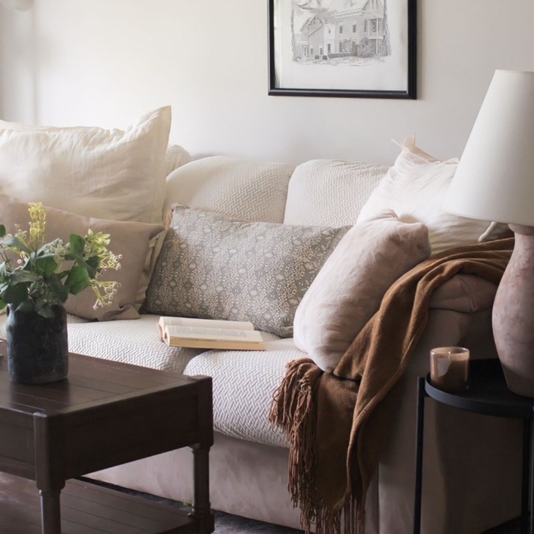 Capa de Sofá de Canto Classic Jacquard - Bege Claro