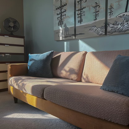 Capa de Sofá de Canto Classic Jacquard - Cappuccino