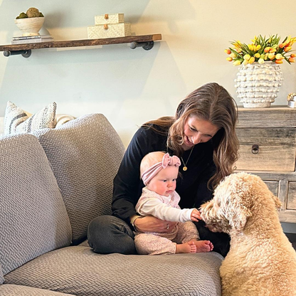 Capa de Sofá de Canto Classic Jacquard - Cappuccino