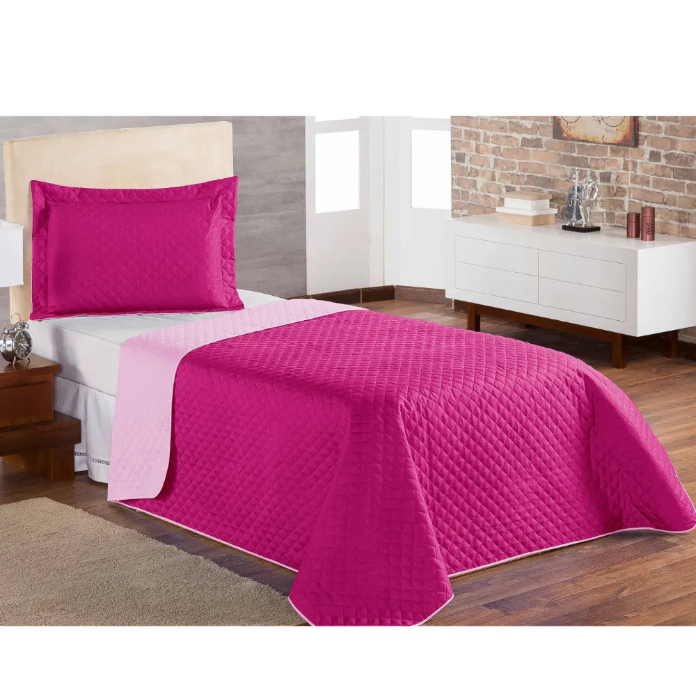 Cobre Leito Luxo Pati Rosa e Pink - Solteiro