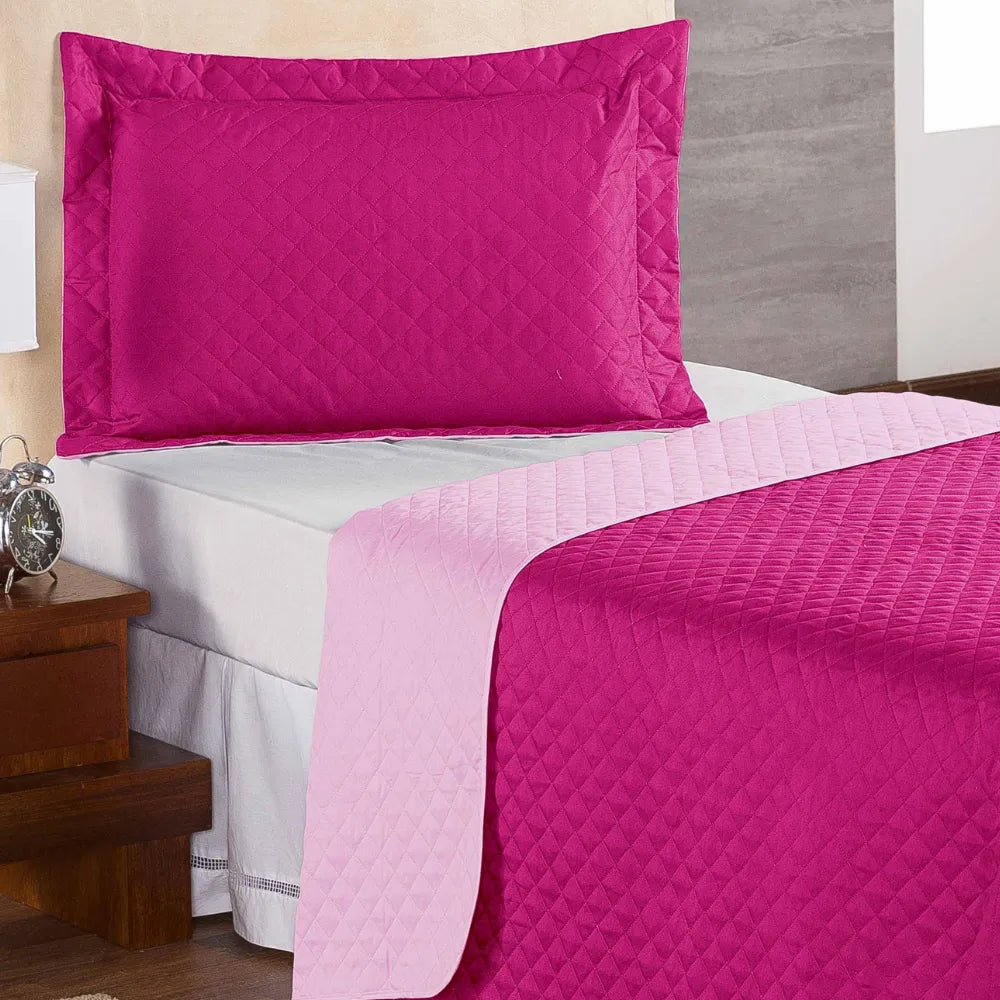 Cobre Leito Luxo Pati Rosa e Pink - Solteiro
