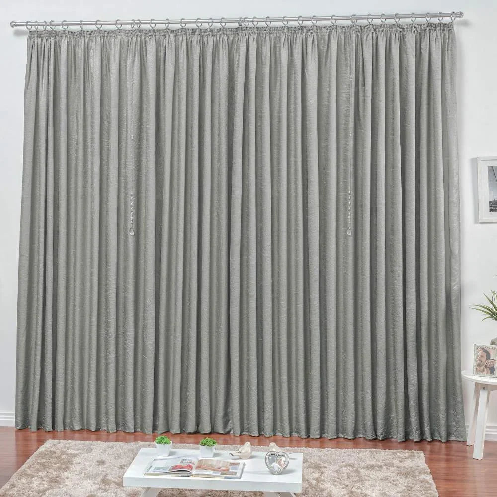 Cortina Seda Amassada c/ Pedraria