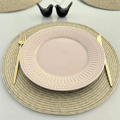 Jogo Americano Redondo Sousplat Impermeável - Avelã