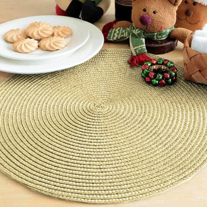 Jogo Americano Redondo Sousplat Impermeável - Avelã