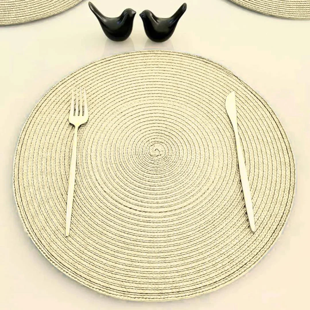 Jogo Americano Redondo Sousplat Impermeável - Avelã