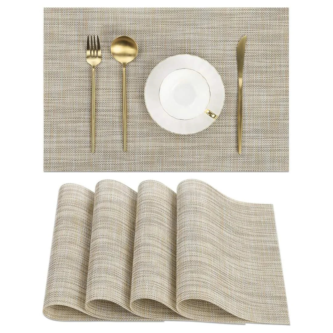 Jogo Americano Retangular Dupla Face Impermeável -   Mescla Avelã