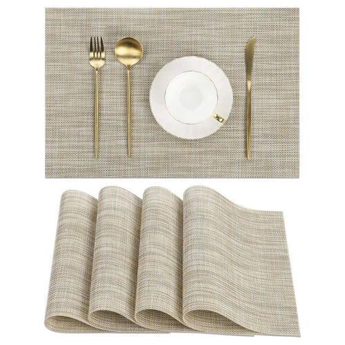 Jogo Americano Retangular Dupla Face Impermeável -   Mescla Avelã