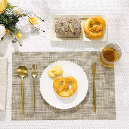 Jogo Americano Retangular Dupla Face Impermeável -   Mescla Avelã