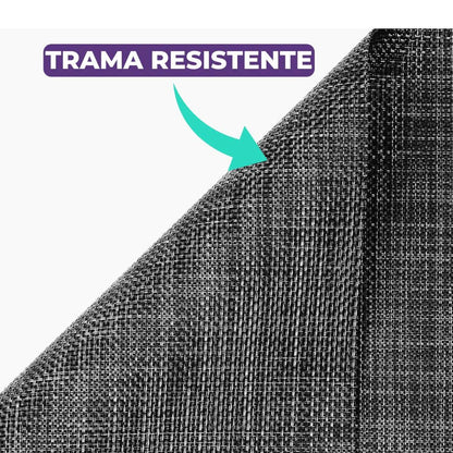 Jogo Americano Retangular Dupla Face Impermeável - Mescla Chumbo