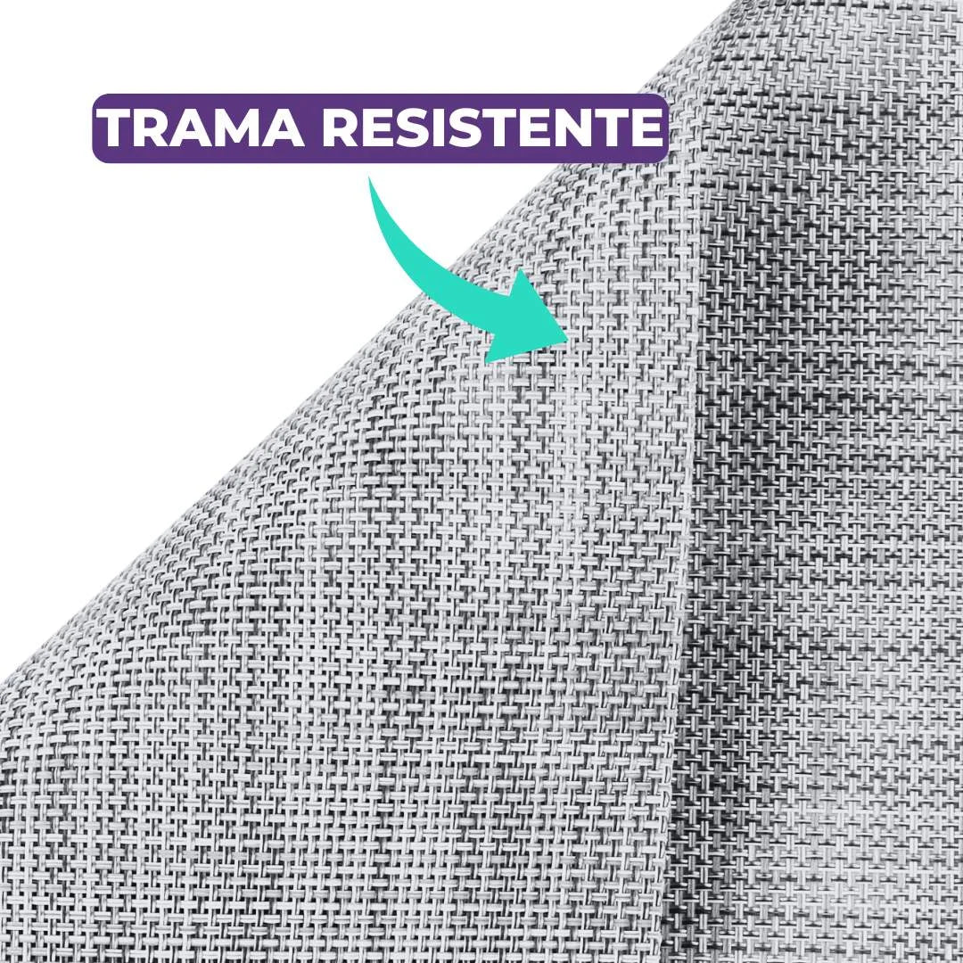 Jogo Americano Retangular Dupla Face Impermeável - Mescla Cinza