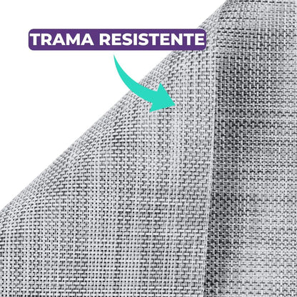 Jogo Americano Retangular Dupla Face Impermeável - Mescla Cinza