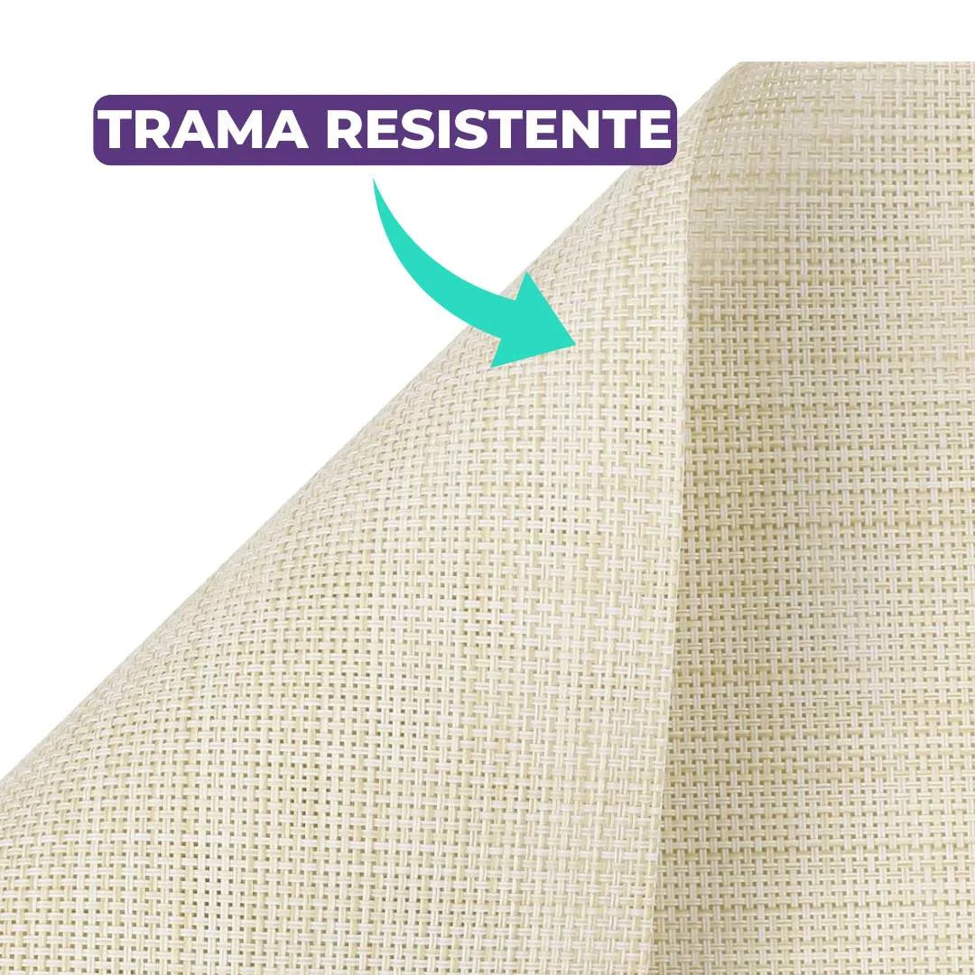 Jogo Americano Retangular Dupla Face Impermeável - Mescla Creme