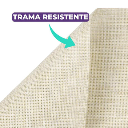 Jogo Americano Retangular Dupla Face Impermeável - Mescla Creme